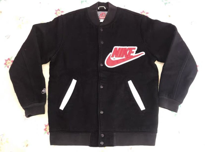 Supreme supreme nike sb varsity jacket 2007 | Grailed