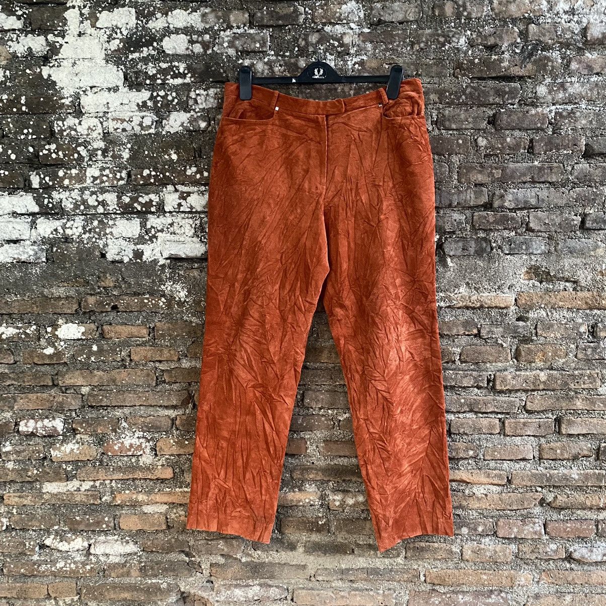 image of Vintage Balenciaga Paris Orange Corduroy Pants, Men's (Size 34)