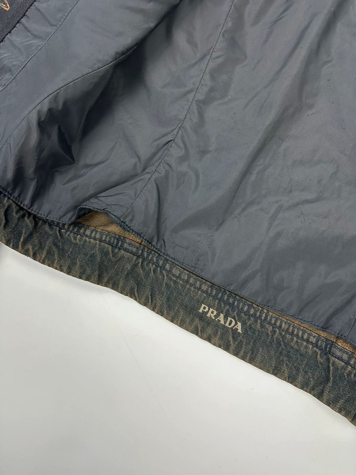 Prada Prada Milano FW2006 Metal Chains Faded Denim Crop Jacket Size M / US 6-8 / IT 42-44 - 11 Thumbnail