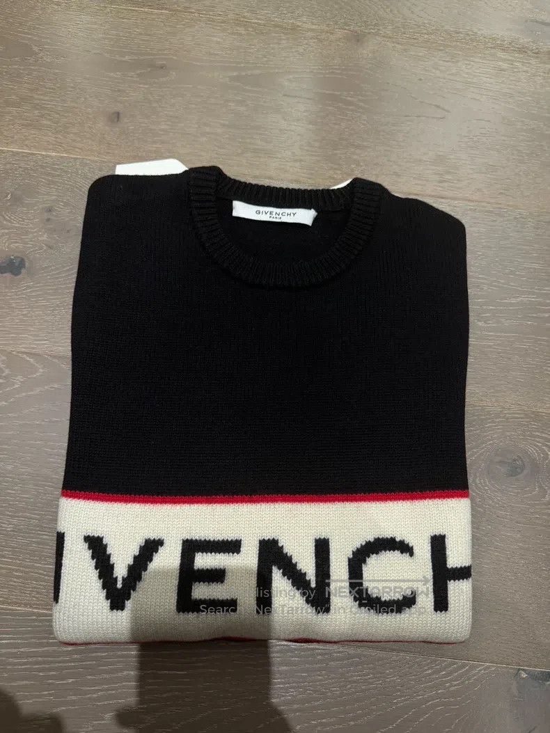 Givenchy Givenchy Men's Classic Knit Sweater Logo Wool Knit Size US M / EU 48-50 / 2 - 2 Thumbnail