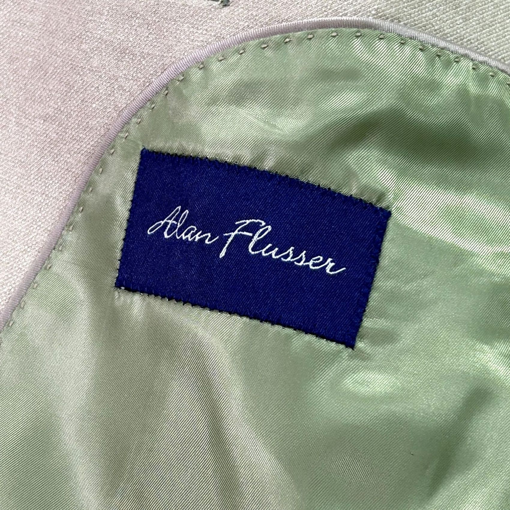 Doublet Alan Flusser Blazer Mens 42R Tan Two-Button Notch Lapel Double Vent Sport Coat Jacket Coat Size 42R - 6 Thumbnail