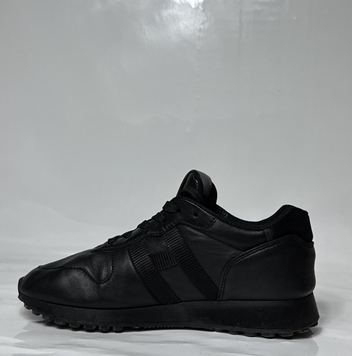Hogan Hogan Black Leather Casual Sneakers Size 6 26 CM Size US 6 / EU 39 - 3 Thumbnail
