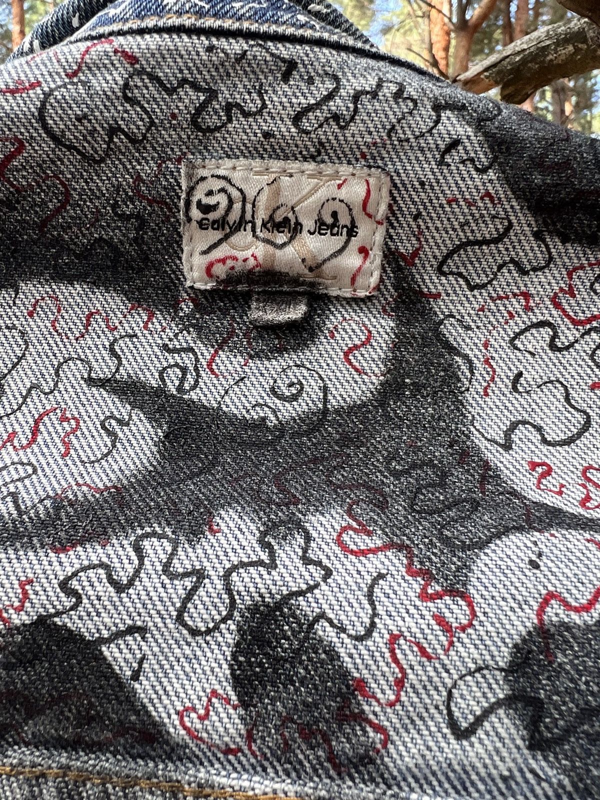 Other Custom ethnical bilateral distressed denim jacket Size US L / EU 52-54 / 3 - 14 Thumbnail