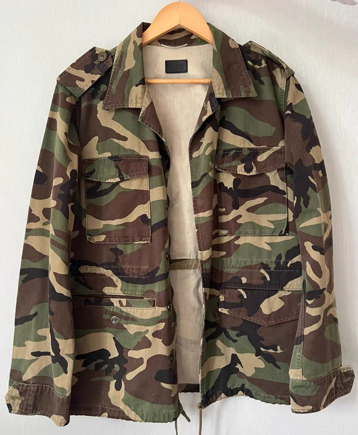 Saint Laurent Paris Saint Lauren Paris green camo denim jacket Size US M / EU 48-50 / 2 - 1 Thumbnail