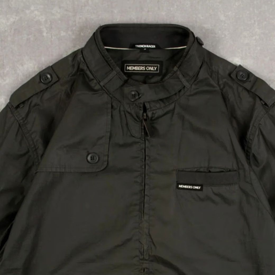 Members Only VINTAGE Members Only Bomber Jacket Utility Mens Small Charcoal Grey Old School 90s? Size US S / EU 44-46 / 1 - 3 Thumbnail