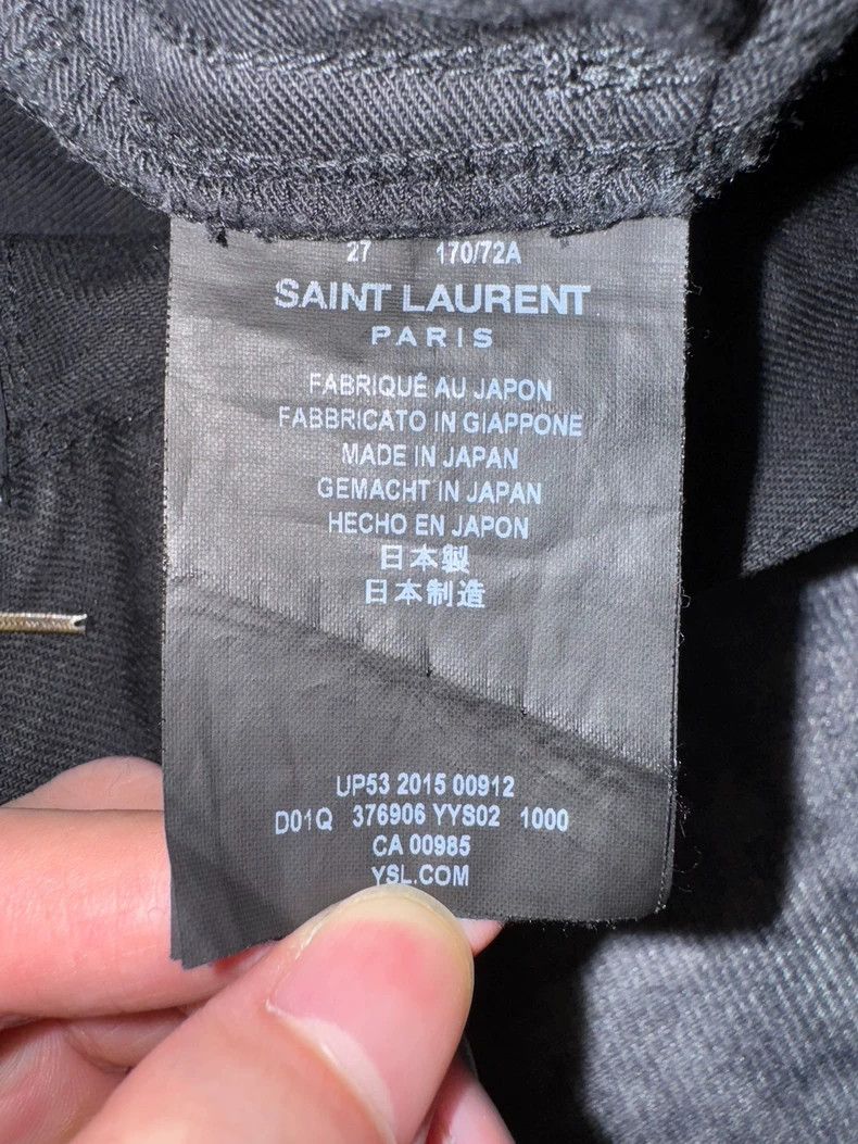 Saint Laurent Paris Saint Laurent Paris 16ss stretch skinny black jeans 2505-Ne Size US 27 - 6 Thumbnail