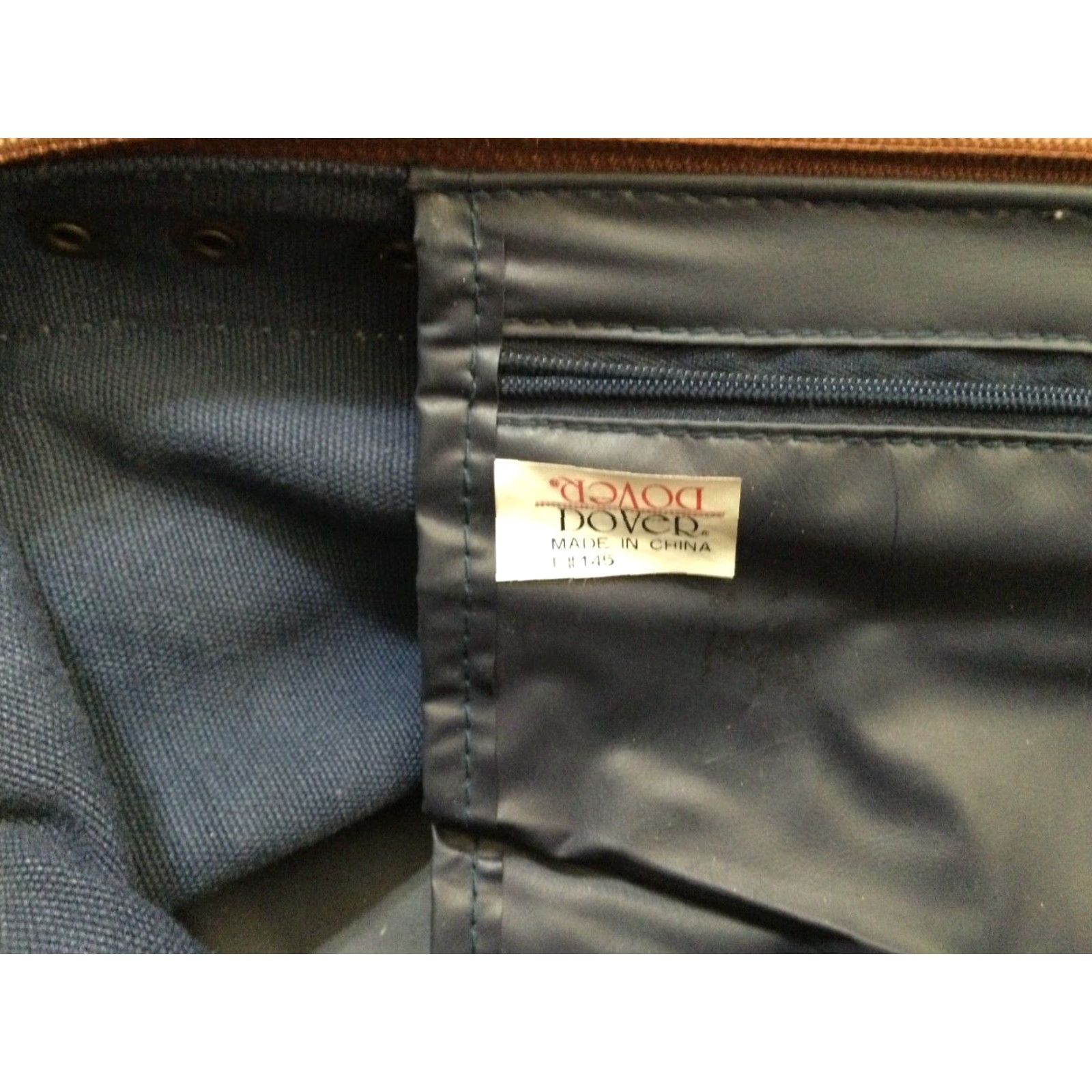 Vintage VINTAGE Dover Bag Oversize Tote Shoulder Blue Striped Handle or Shoulder Women 1970s Art Nouveau Mix Materials Blue Womens Bag Size ONE SIZE - 7 Thumbnail