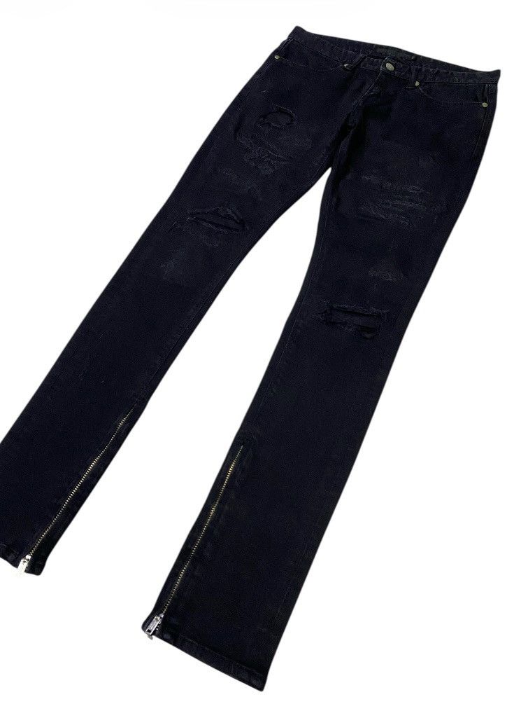 GOSTAR DE FUGA Fuga Skinny Distressed Ankle Zipper Stretchable Jeans Size 29" - 22 Thumbnail