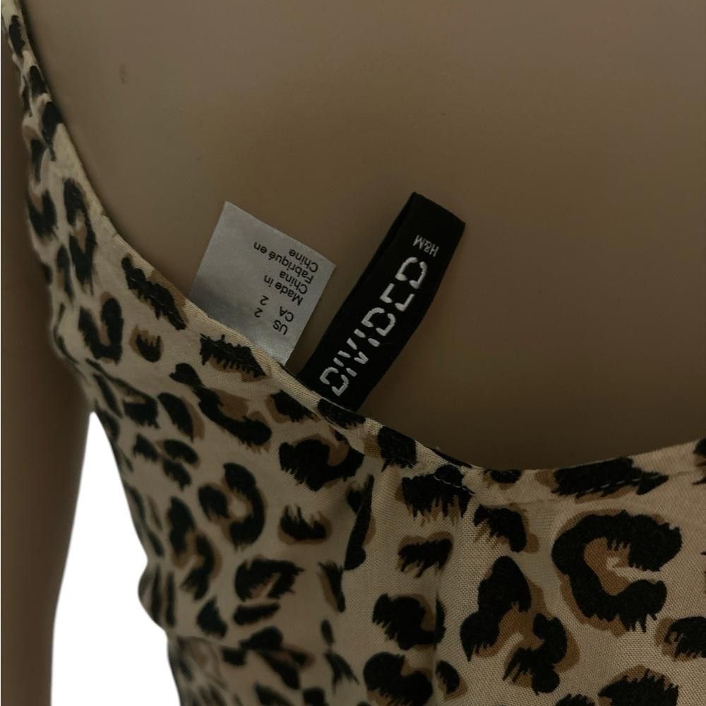 Divided DIVIDED Leopard Print Mini Slip Dress Size XS / US 0-2 / IT 36-38 - 3 Thumbnail