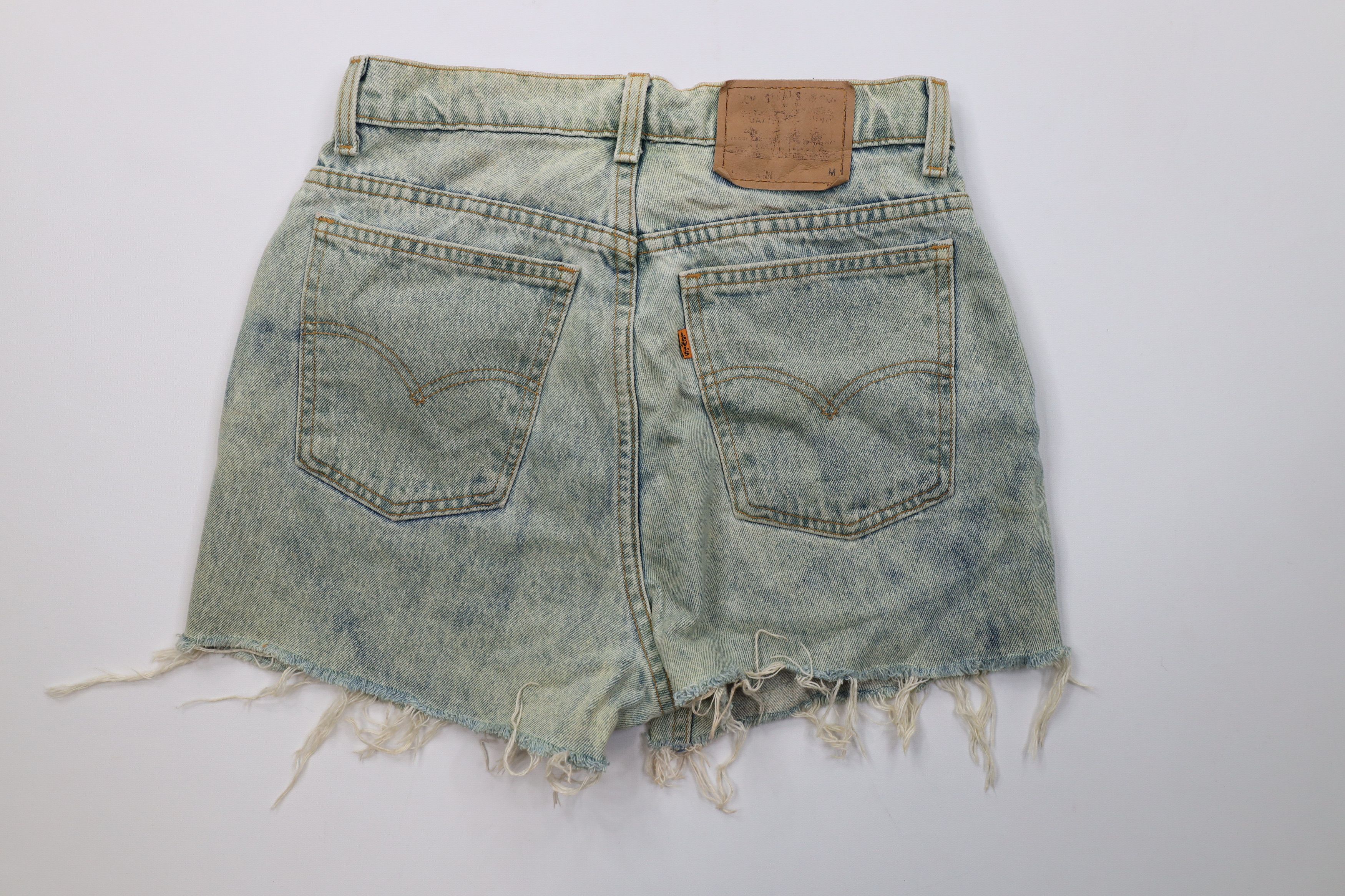 Levi's Vintage 90s Levis 921 Orange Tab Off Denim Shorts Jorts USA Size 34" / US 12 / IT 48 - 10 Thumbnail