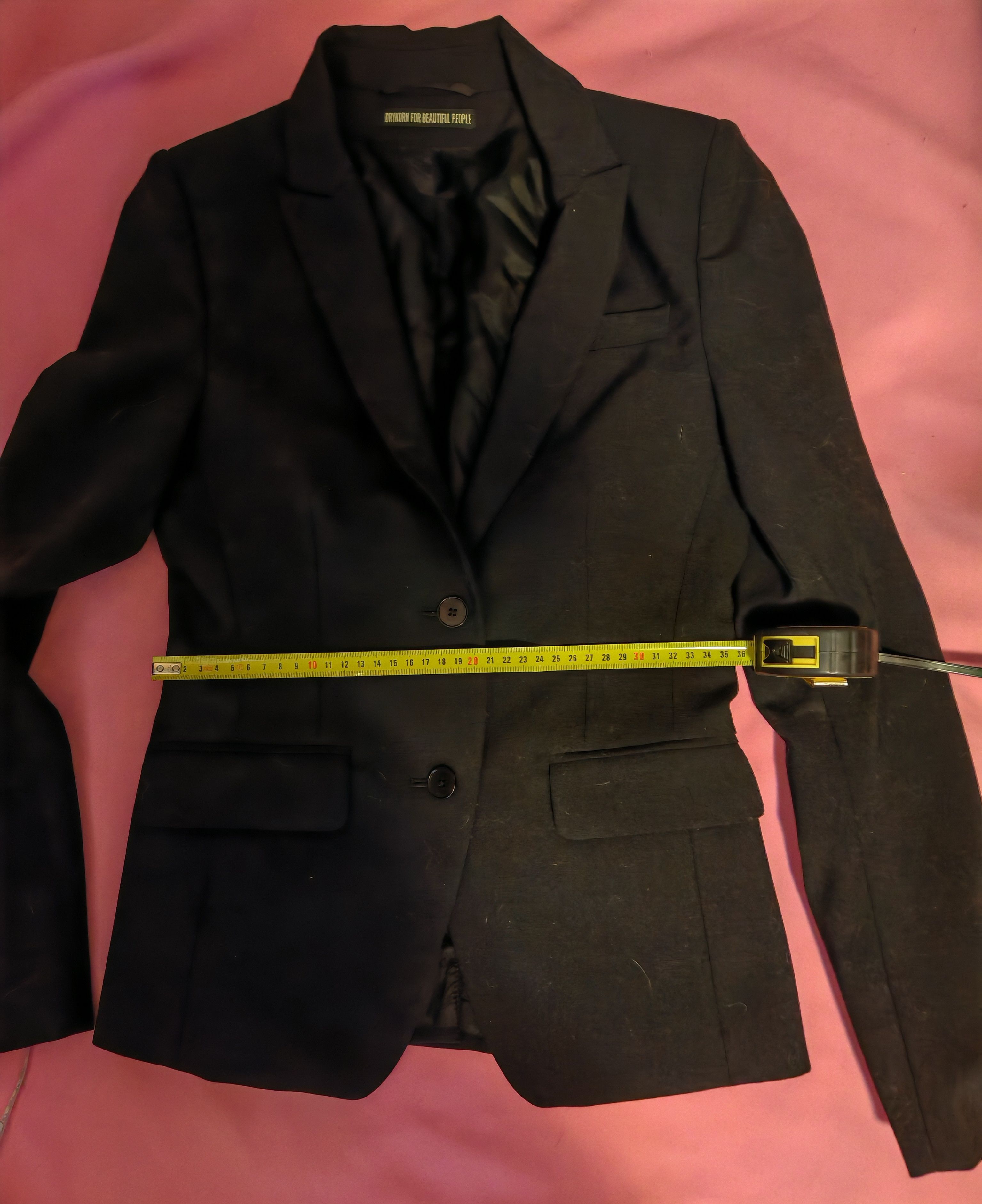 DRYKORN DRYKORN Tailored Virgin Wool Black Blazer Jacket Corpcore XS Size XS / US 0-2 / IT 36-38 - 10 Thumbnail