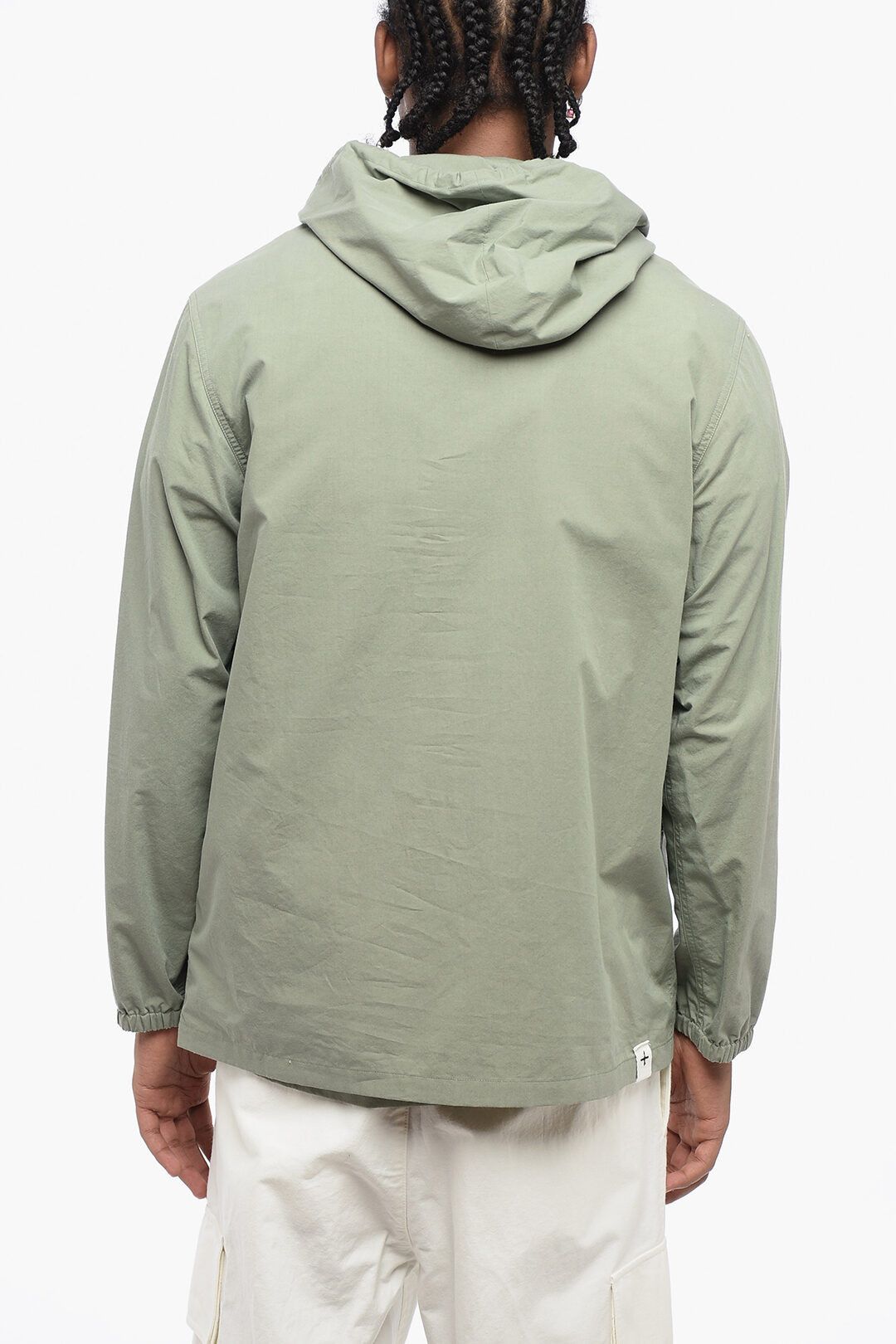 Jil Sander og1mm0625 Cotton Saharan Hooded Shirt in Military Green Size US S / EU 44-46 / 1 - 2 Thumbnail