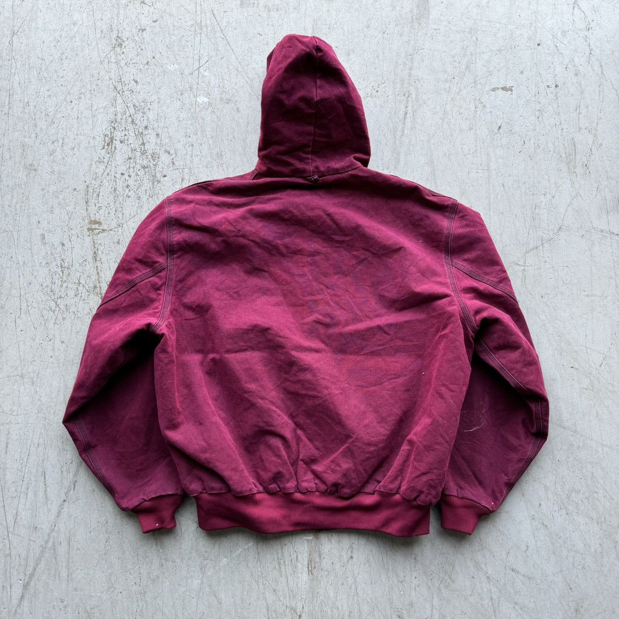 Carhartt × Vintage Vintage Carhartt Purple Faded Distressed Jacket Hooded Size US XXL / EU 58 / 5 - 4 Thumbnail