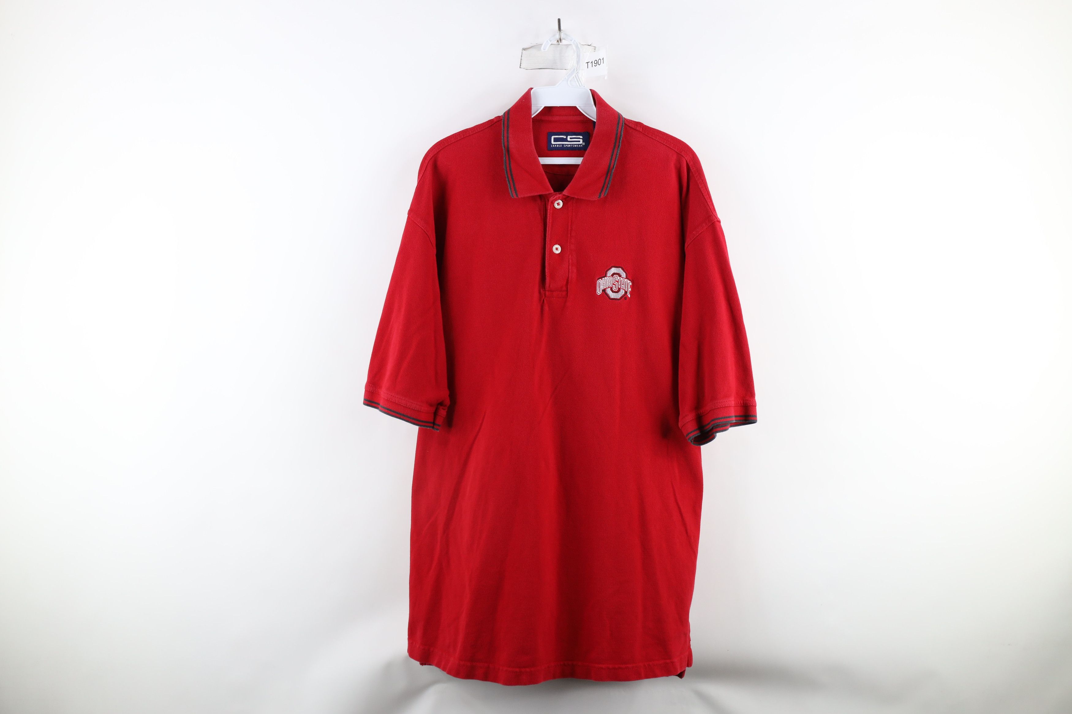 Vintage Vintage 90s Out Ohio State University Golf Polo Shirt Red Size US L / EU 52-54 / 3 - 1 Thumbnail