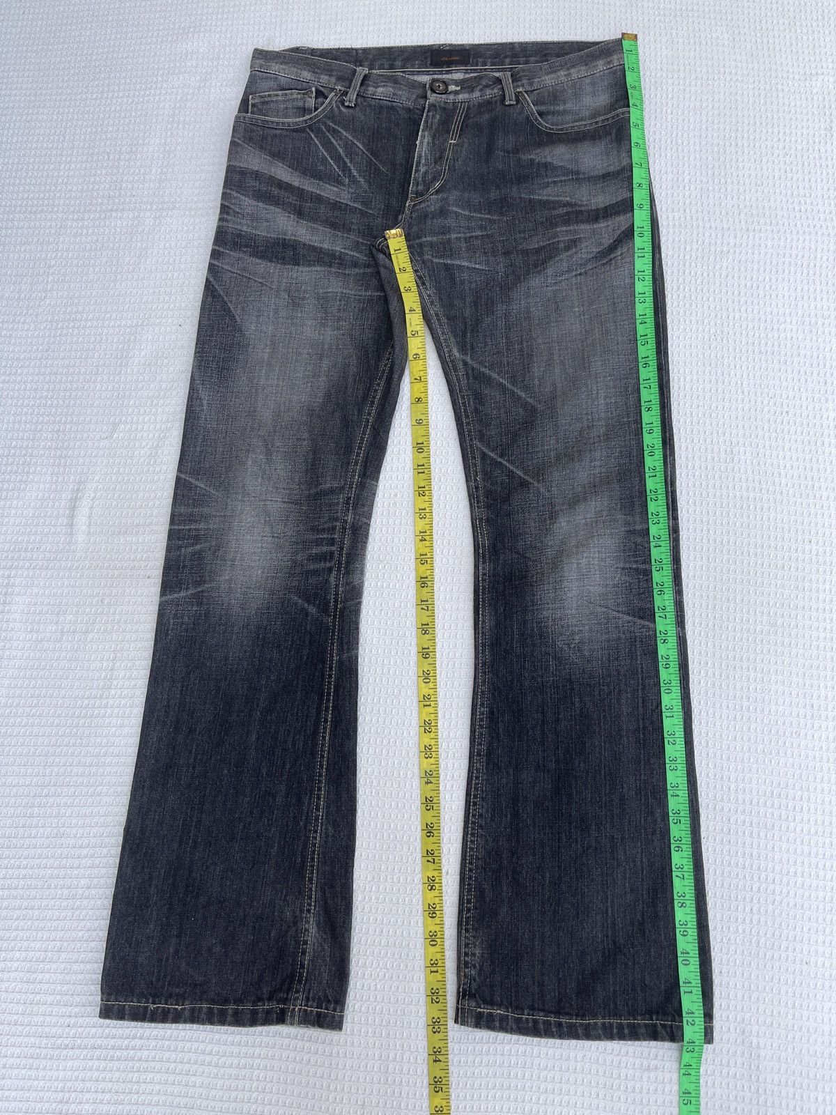 Tete Homme Last Drop🔥Flare Jeans TETE HOMME Issey Miyake Bootcut Denim Size US 35 - 14 Thumbnail