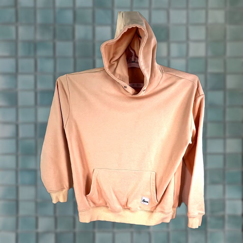 Agora Agora Hooded Sweatshirt Size L Peach Womens Size L / US 10 / IT 46 - 1 Thumbnail
