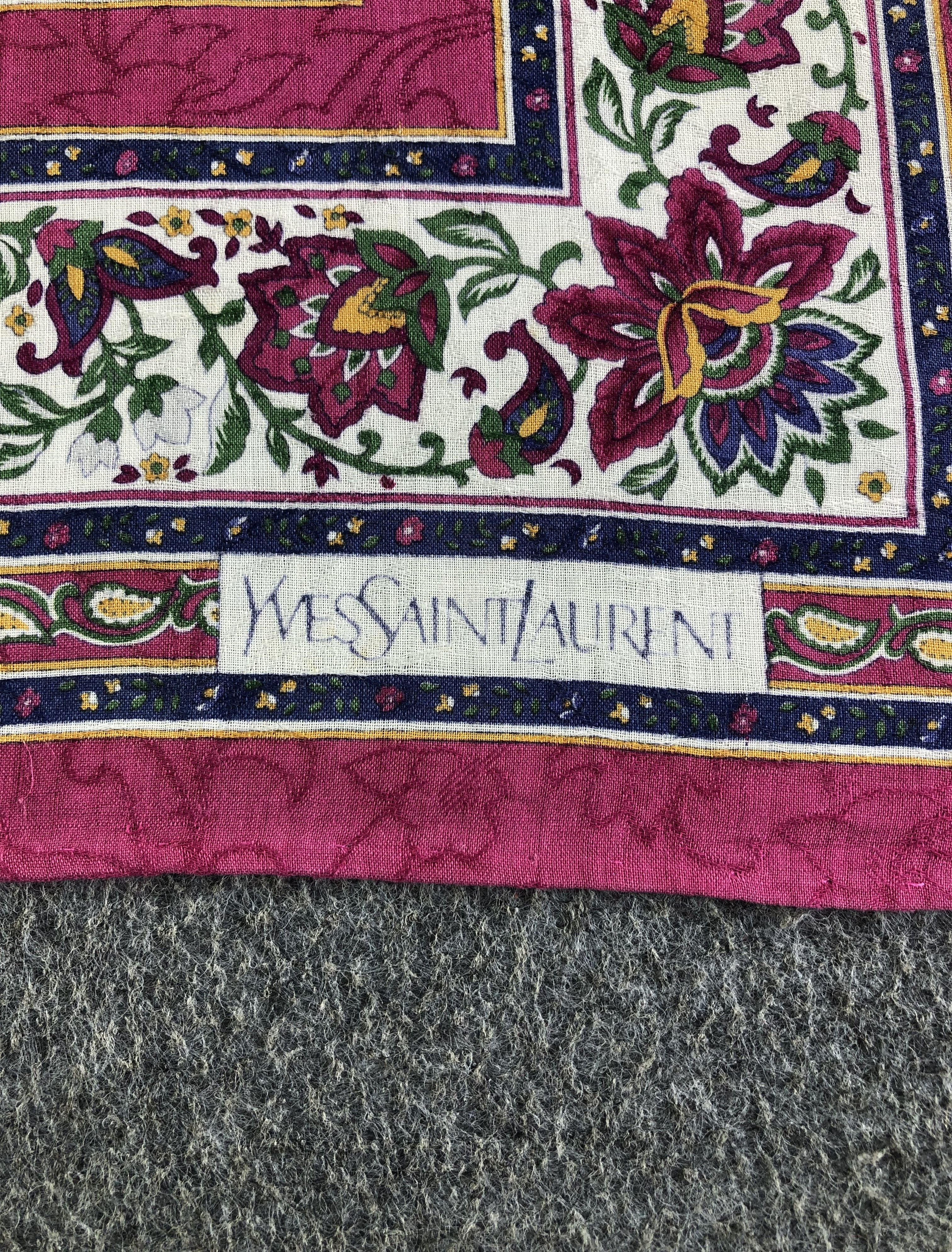 Vintage Yves Saint Laurent Handkerchief / Bandana / Neckerchief C409 Size ONE SIZE - 5 Thumbnail