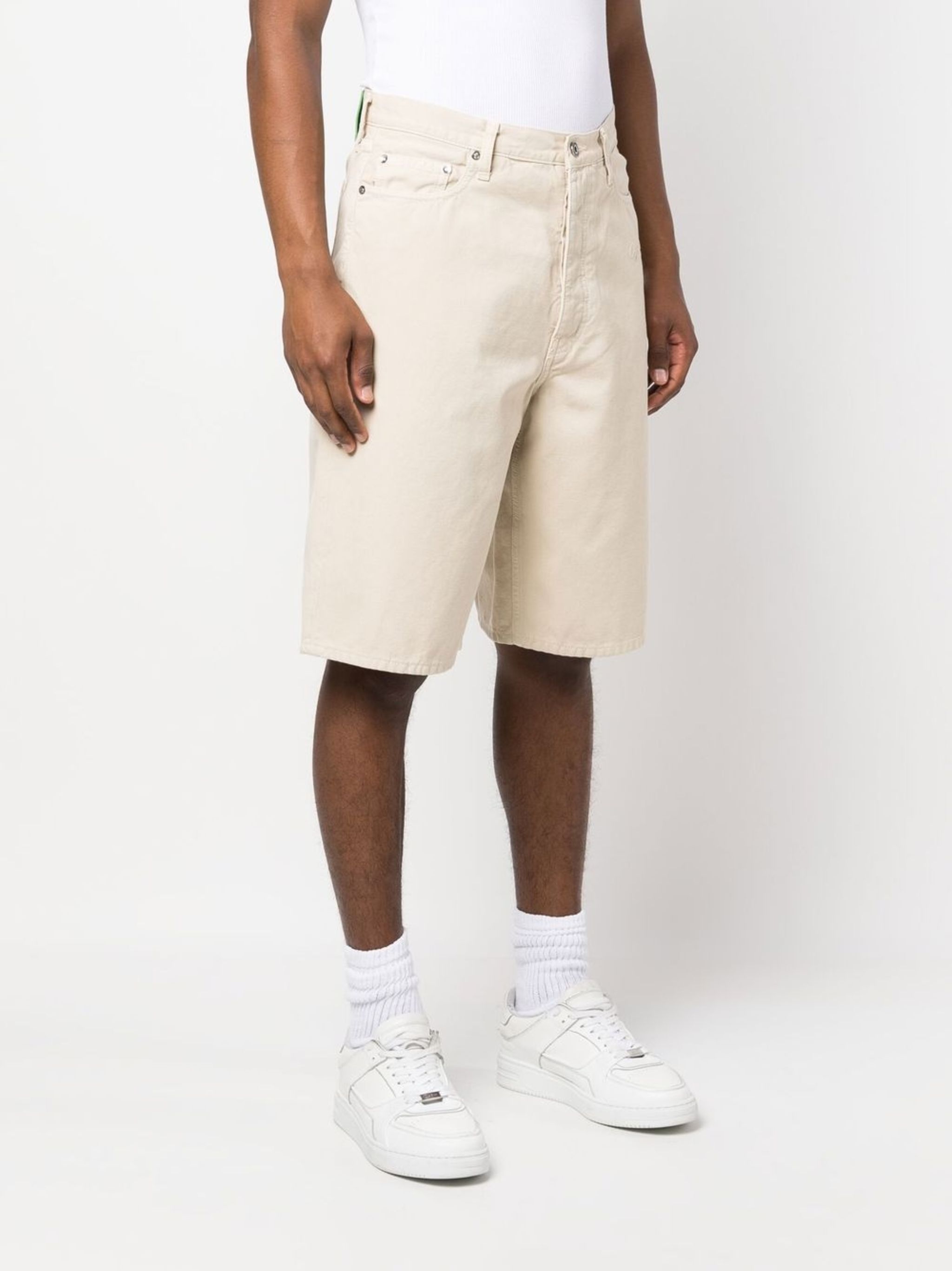 Off-White o1gr1nt1124 Wave Off Canvas Utility Short in Beige Size US 30 / EU 46 - 3 Thumbnail