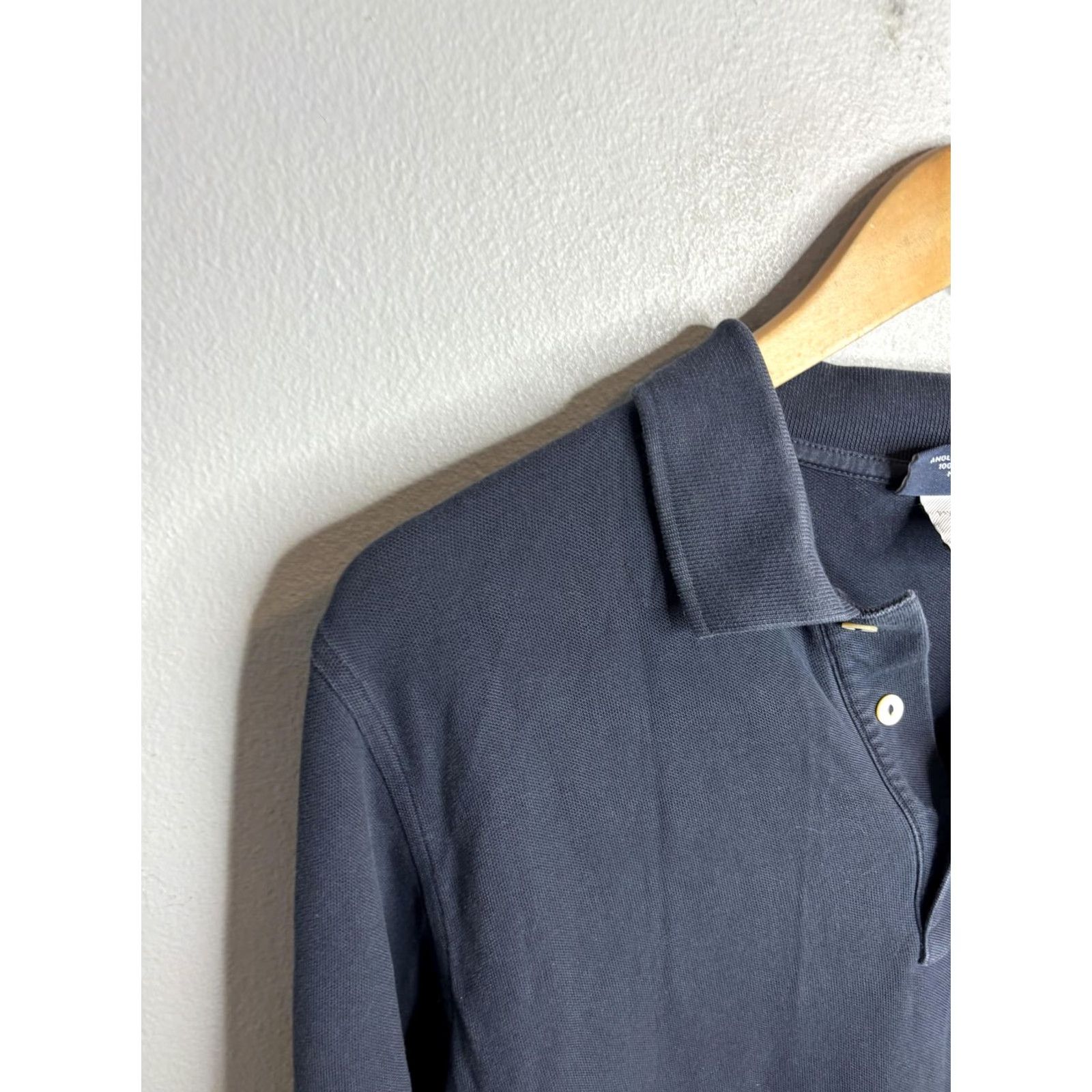 Psycho Bunny Psycho Bunny Polo Shirt Mens M Navy Blue Long Sleeve Pima Cotton Casual Logo Size US M / EU 48-50 / 2 - 2 Thumbnail