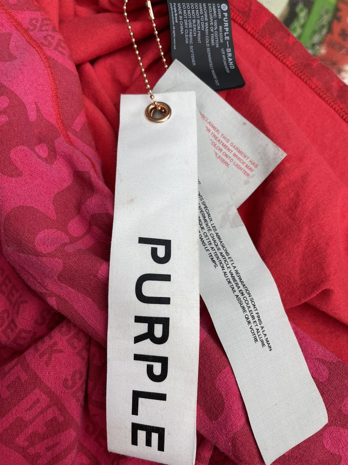 Purple Brand Size XS - Purple Brand Red Tee Inside Out Bandana Size US XS / EU 42 / 0 - 7 Thumbnail