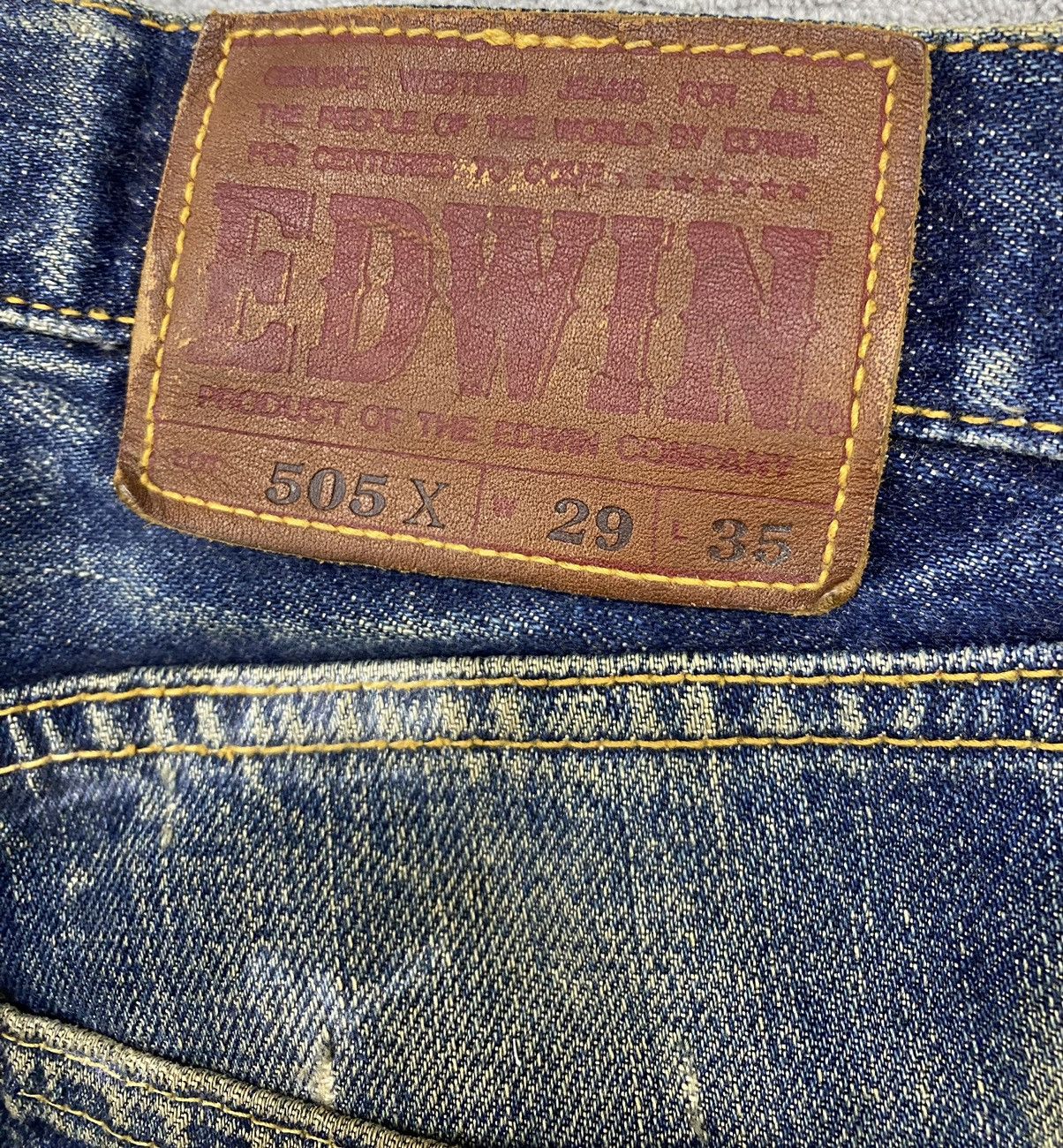 Edwin 🇯🇵 Vintage 505X Jeans Selvedge Size US 29 - 10 Thumbnail
