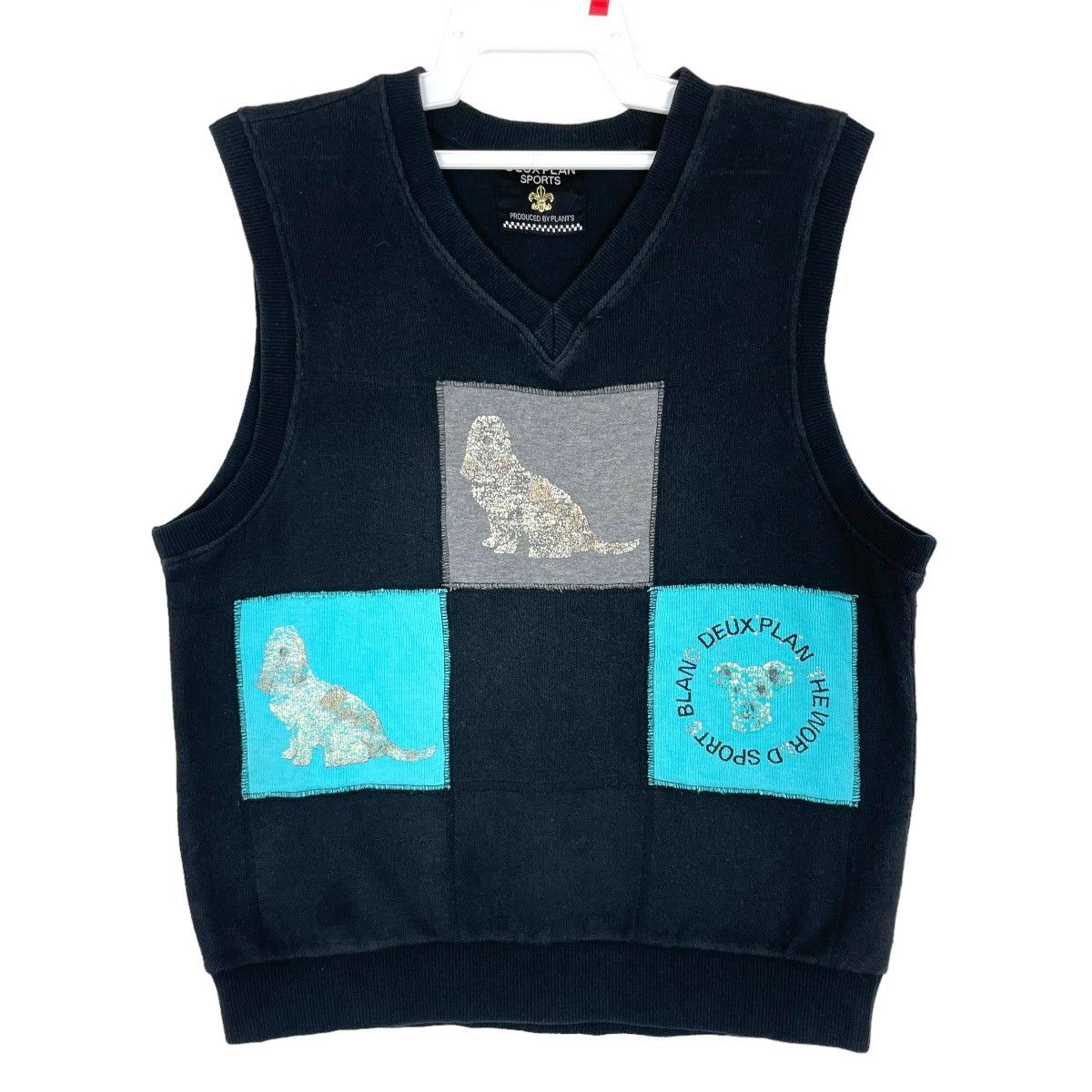 image of Anima x Animal Tee Vintage Deux Plans Bulldog The World Brand Designer in Black, Men's (Size Small)