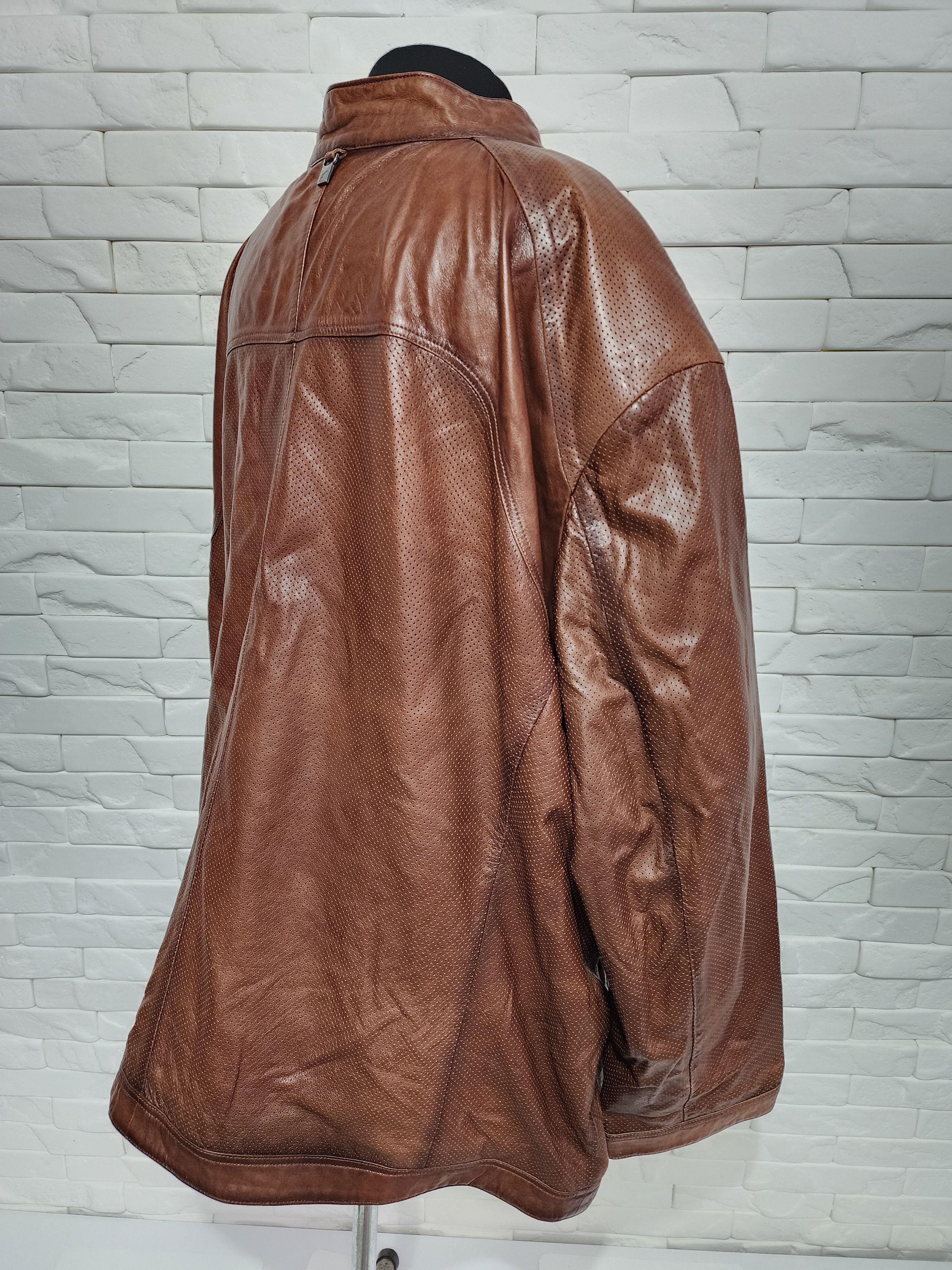 Other Men's sports leather jacket in brown. Size US XXL / EU 58 / 5 - 4 Thumbnail