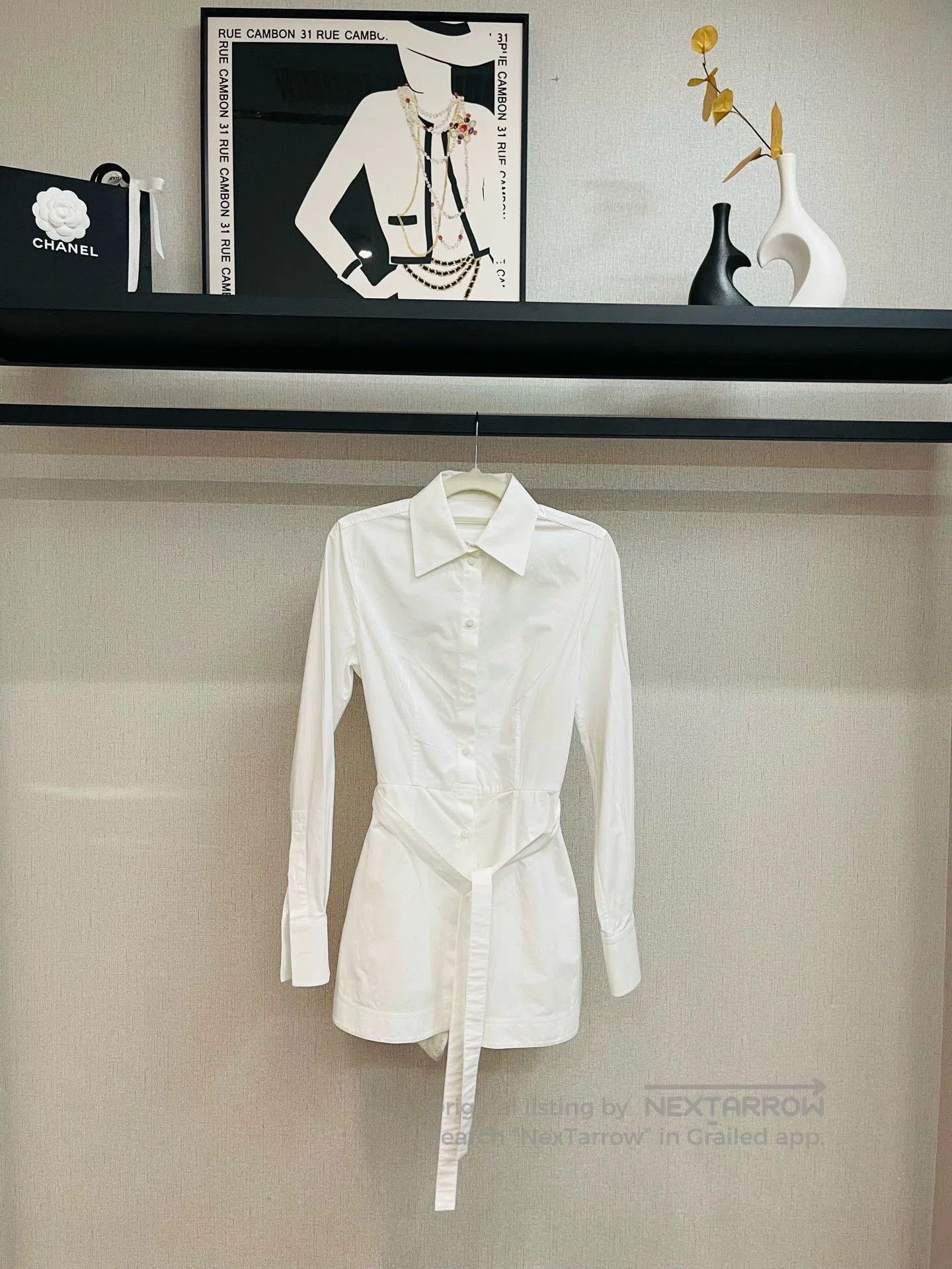 Valentino Valentino White Waistcoat Shirt Dress. Size US 36 / EU 52 - 1 Thumbnail