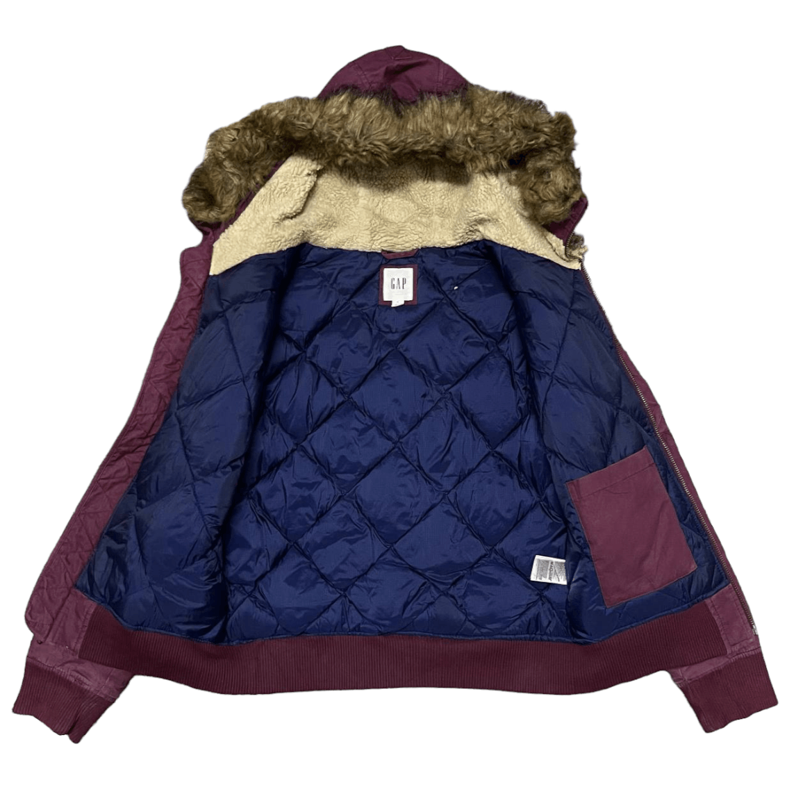 Gap Vintage Gap Military Fur Bomber Hooded Jacket Size US S / EU 44-46 / 1 - 10 Thumbnail