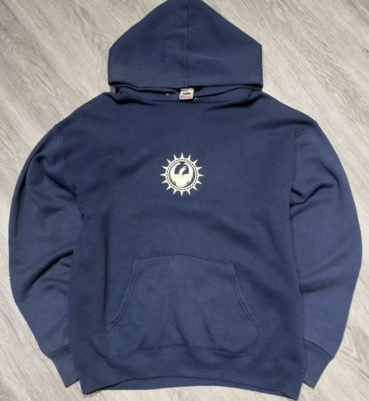 image of Skategang x Vintage 90’S Dragon Optical Hoodie in Navy, Men's (Size Large)