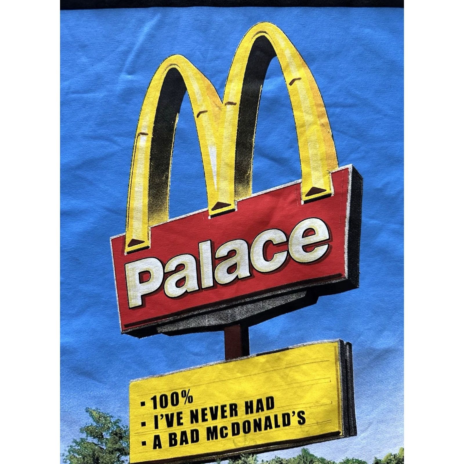 Palace PALACE SKATEBOARDS X MCDONALDS SIGN Tee BLK Crew Neck Short Sleeve S Graphic Print Men 19.25” Chest 28.25” Length Limited Edition Vintage No New Size US S / EU 44-46 / 1 - 3 Thumbnail
