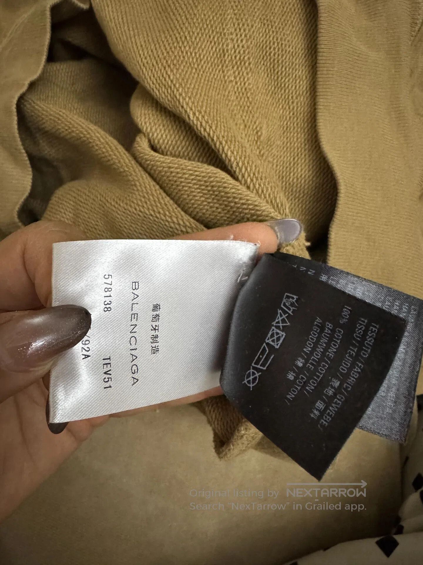 Balenciaga balenciaga embroidered khaki sweatshirt. Size US S / EU 44-46 / 1 - 4 Thumbnail