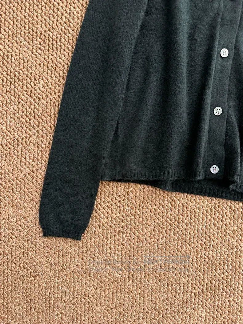 Hermes Hermes Cashmere slim fit long sleeve knit cardigan, dark g Size XS / US 0-2 / IT 36-38 - 4 Thumbnail