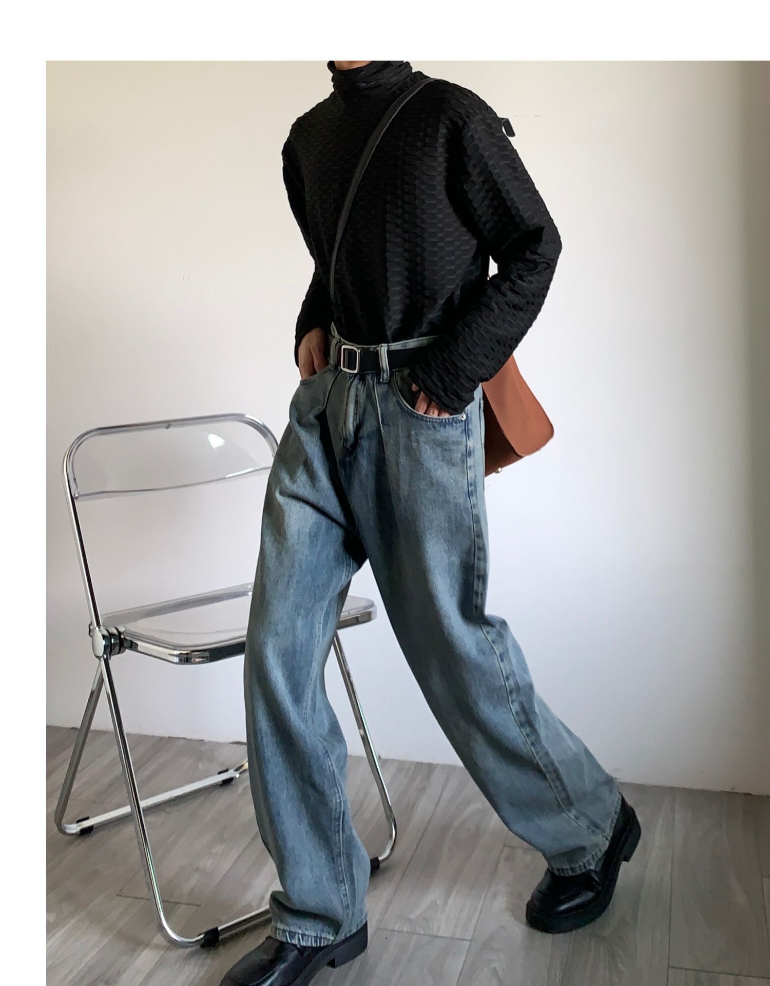 Japanese Brand × Jean American retro men's wide-leg loose all-match straight jeans Size US 32 / EU 48 - 5 Thumbnail