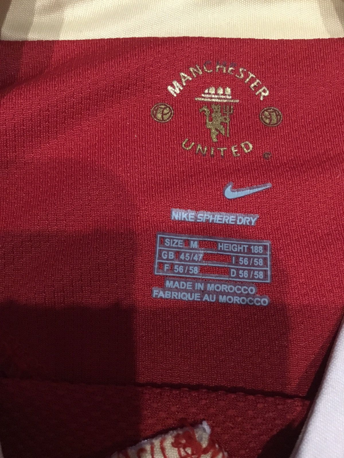 Nike MANCHESTER UNITED 2007/08Home Football Shirt Soccer Jersey Size US M / EU 48-50 / 2 - 5 Thumbnail