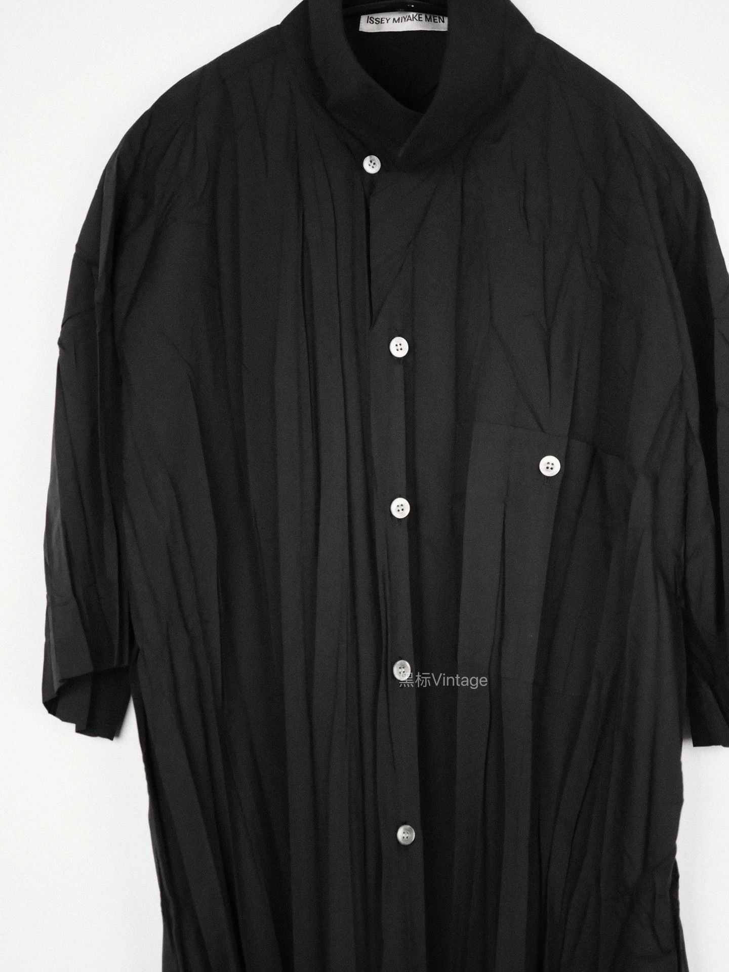 Issey Miyake Issey Miyake 99ss Pleated MOP Buttons Short Sleeve Shirt Size US L / EU 52-54 / 3 - 4 Thumbnail