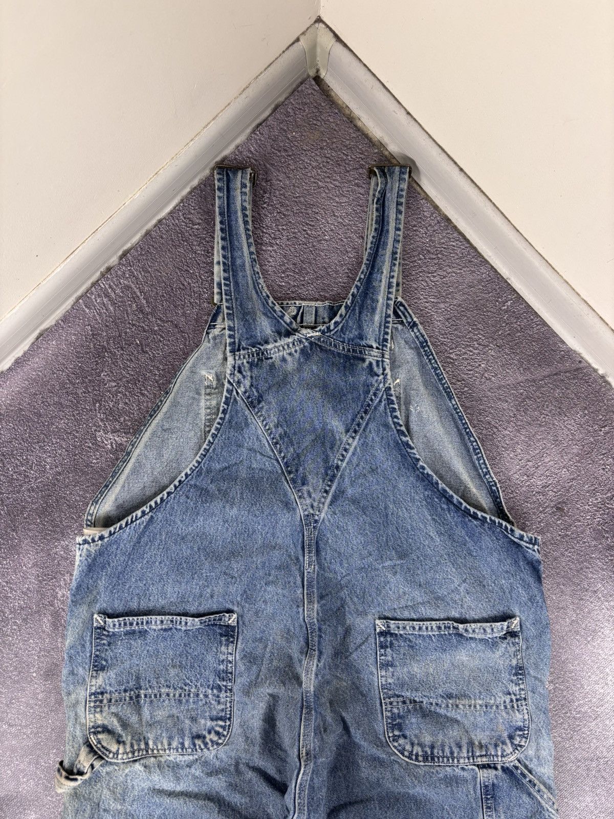 Carhartt Vintage Carhartt Bib Overalls R07 DST Blue Denim Carpenter Size US 42 / EU 58 - 18 Thumbnail