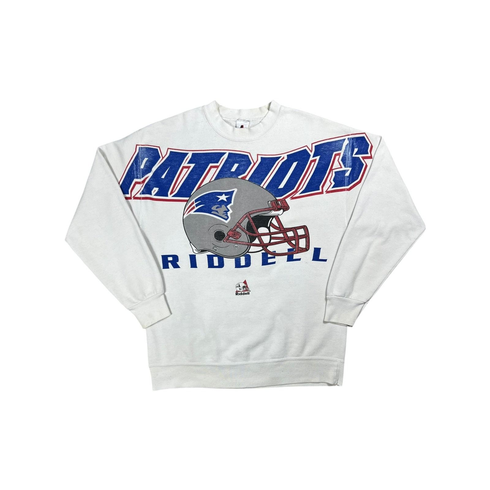 NFL × Riddell × Vintage Vintage 90s Riddell New England Patriots spell out crewneck Size US L / EU 52-54 / 3 - 1 Thumbnail