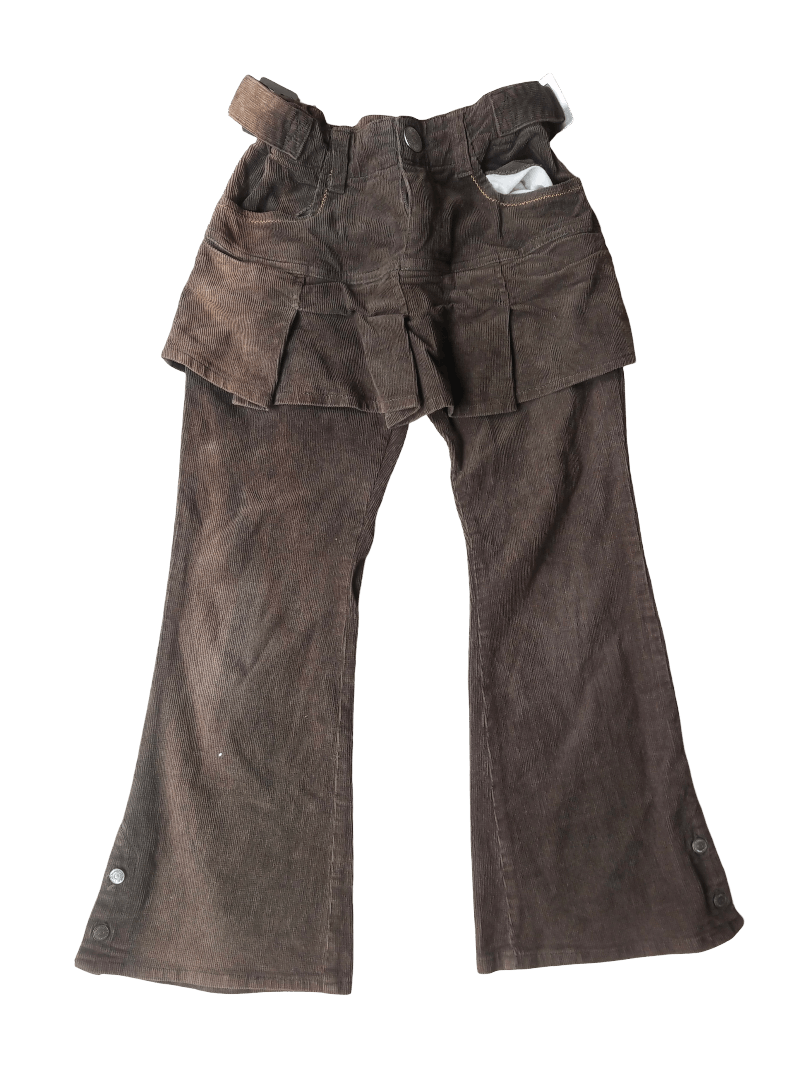 Hysteric Glamour Tender Heart Skirted Corduroy Flare Pants Y2K Half Sun Faded Size 26" / US 2 / IT 38 - 4 Thumbnail