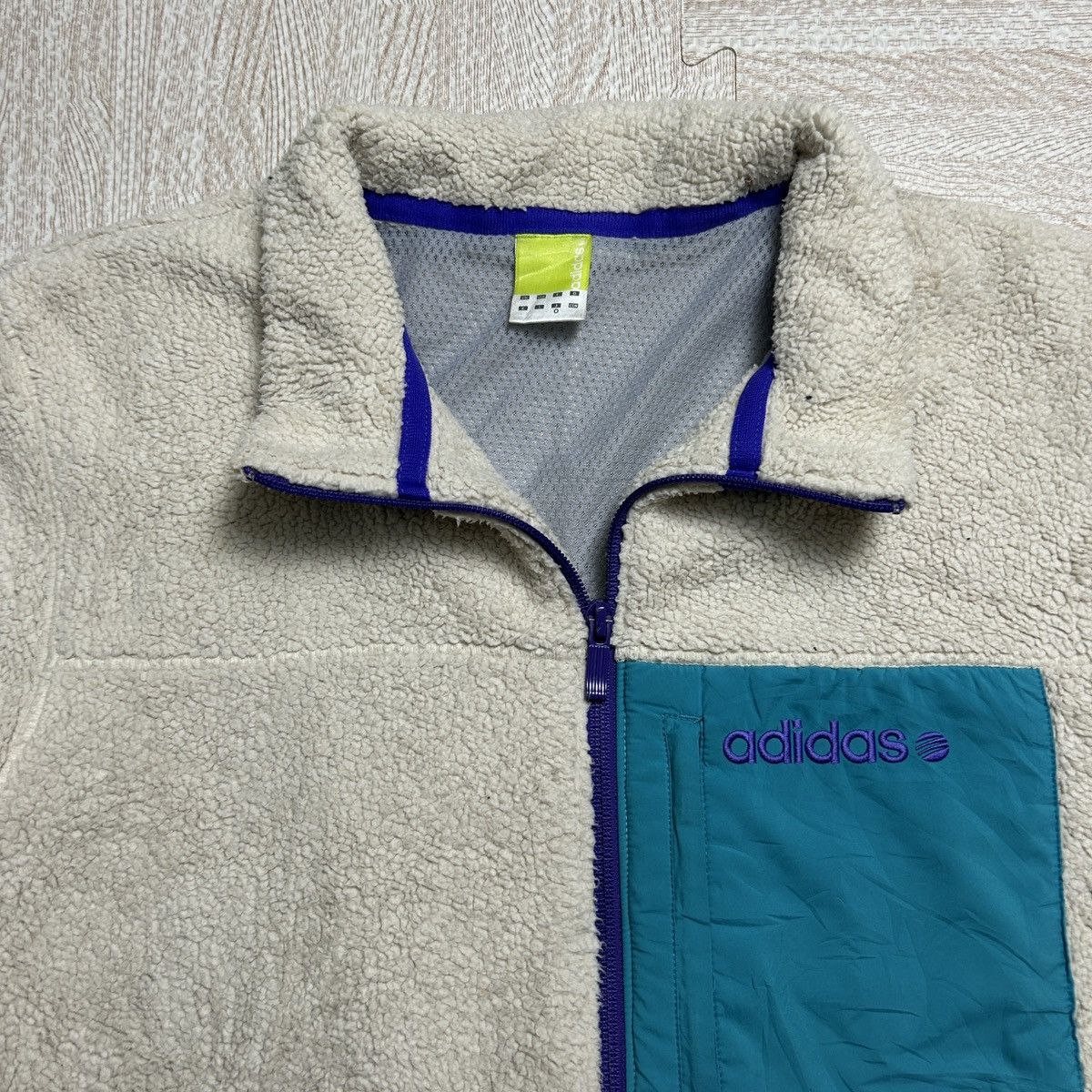 Adidas Adidas Neo Retro Deep Pile Style Fleece Jacket Size US S / EU 44-46 / 1 - 4 Thumbnail