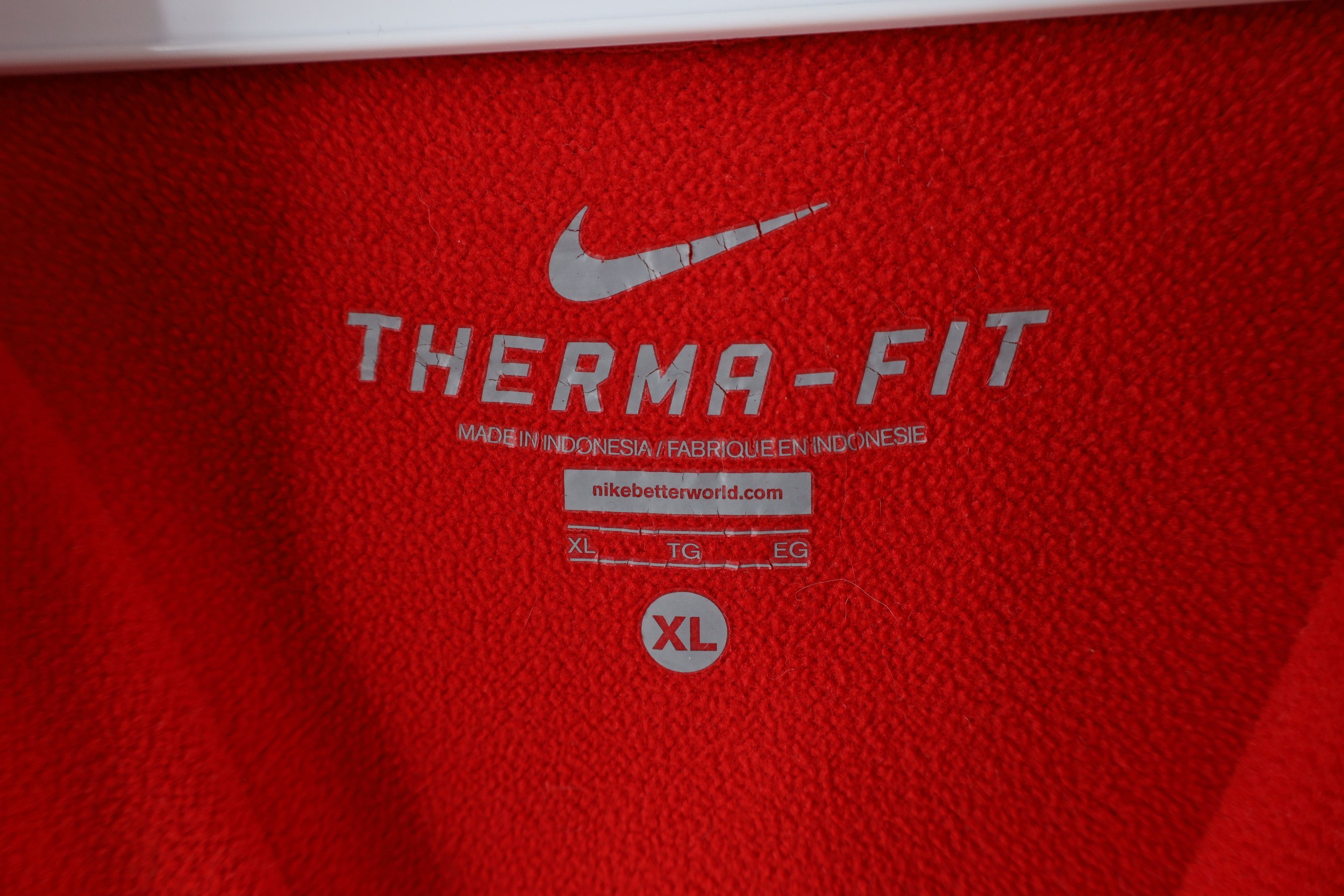 Nike × Vintage Y2K Nike Therma Fit Mini Swoosh Half Zip Pullover Sweater Size US XL / EU 56 / 4 - 7 Thumbnail