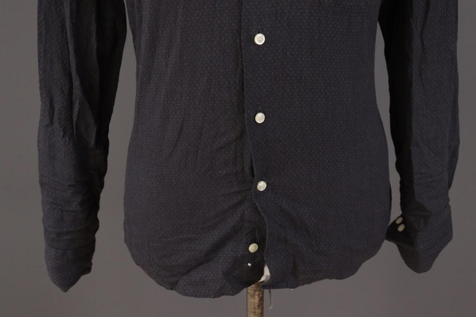 Eton Eton Slim Fit Black Dotted Button Down Shirt Size 38 S Size US M / EU 48-50 / 2 - 3 Thumbnail