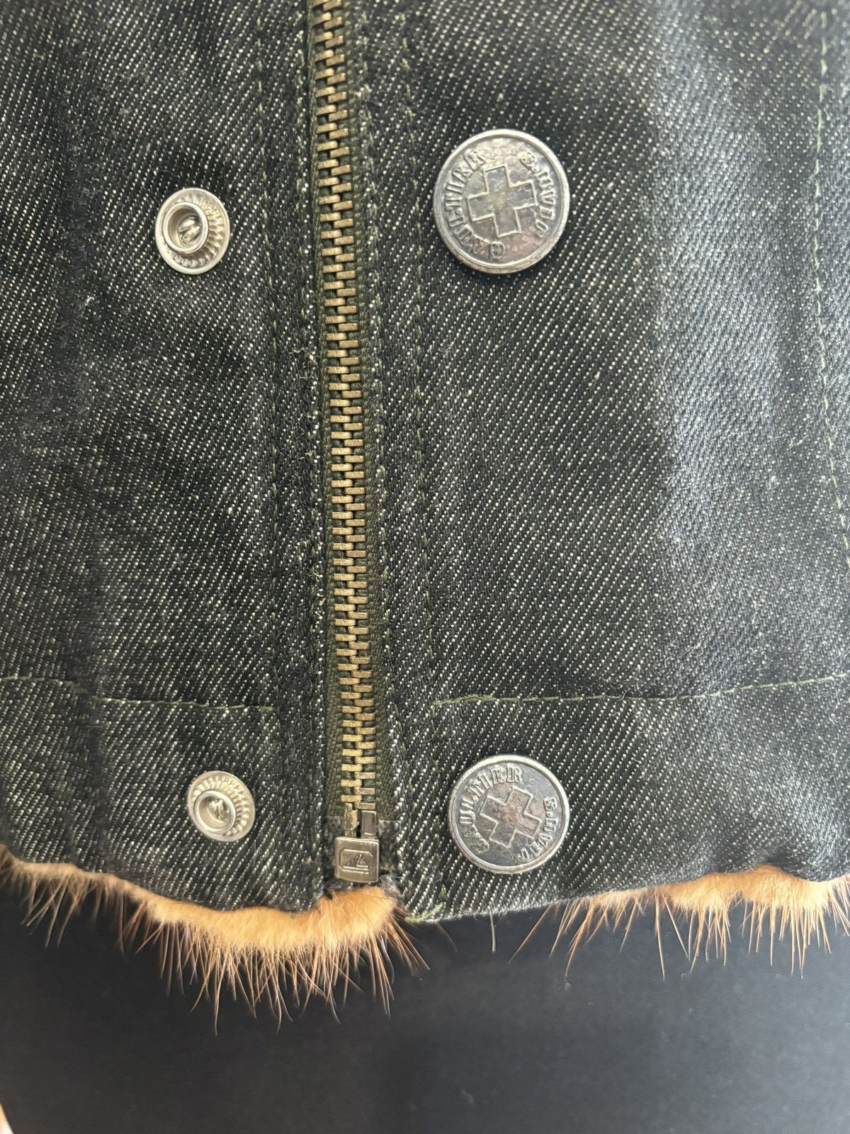 Jean Paul Gaultier Jean Paul Gaultier Cognac mink and denim jacket Size S / US 4 / IT 40 - 6 Thumbnail