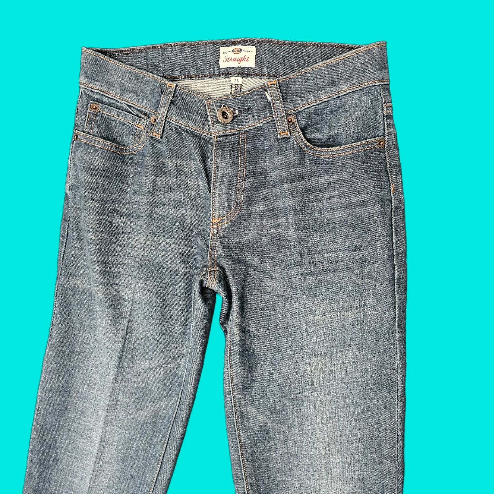 Fossil VINTAGE Fossil Straight Leg Mid Rise Dark Wash Denim Jeans Women's Size 26 Blue Size 26" / US 2 / IT 38 - 1 Thumbnail