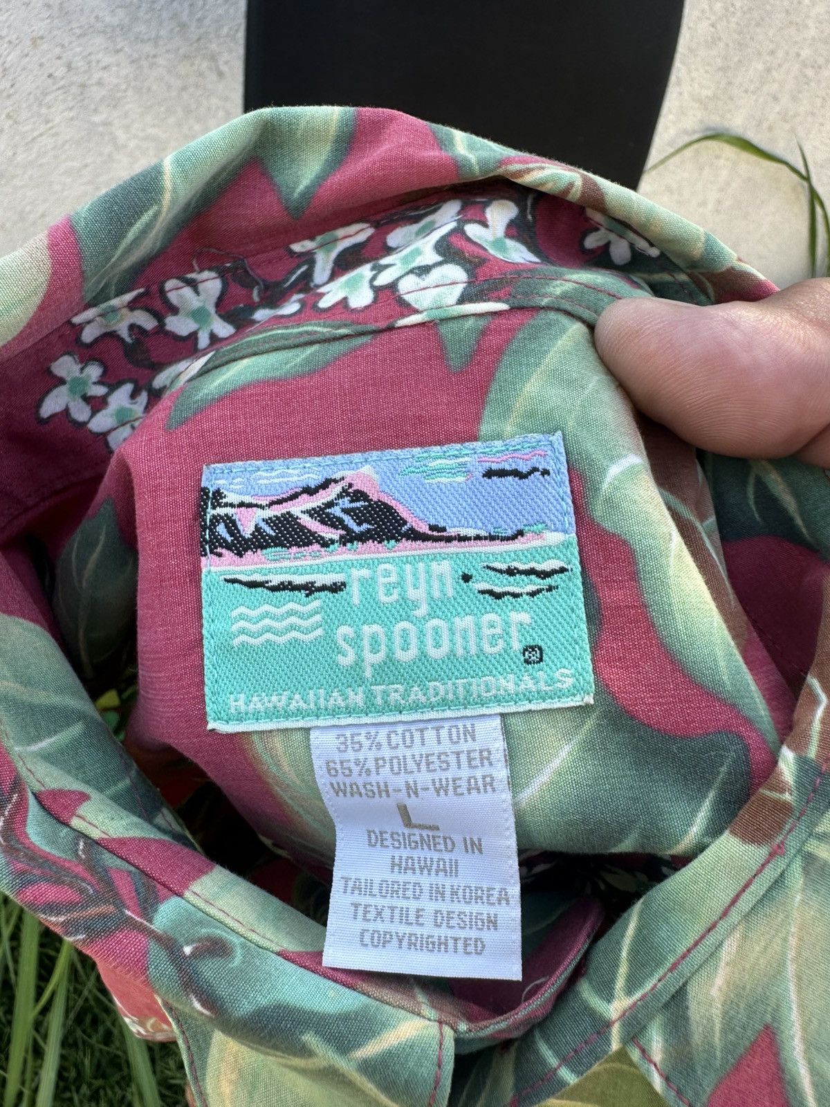 Reyn Spooner PreOwned Reyn Spooner Red/Green Hawaiian Print Men's L Size US L / EU 52-54 / 3 - 4 Thumbnail