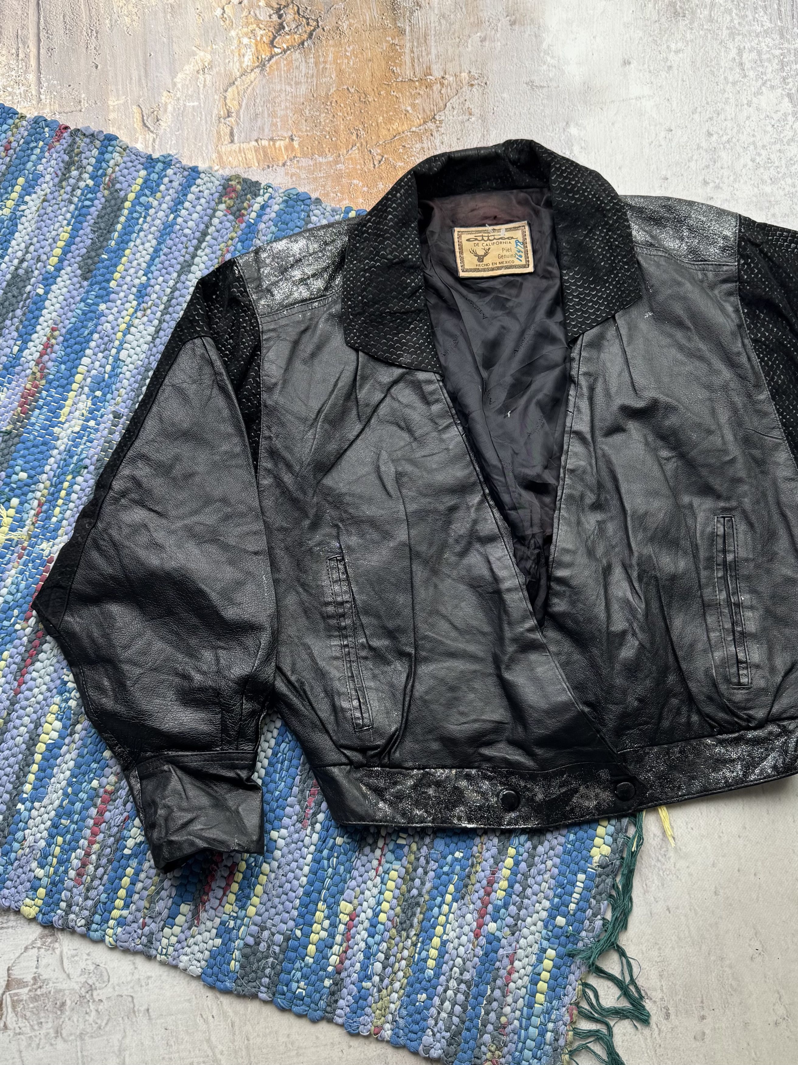 Japanese Brand Vintage 80's Leather Jacket A241(25)D15 Size M / US 6-8 / IT 42-44 - 2 Thumbnail