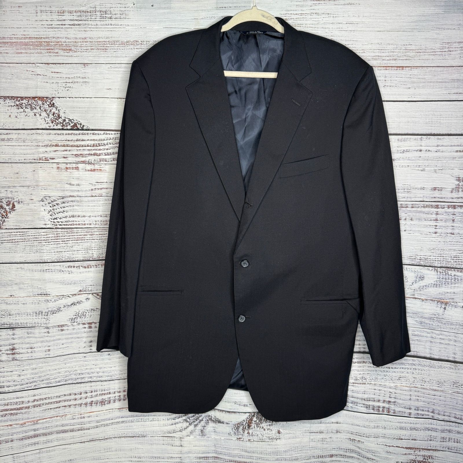 Brooks Brothers Brooks Brothers Brooksease 45L Black Wool 2 Button Blazer Size US S / EU 44-46 / 1 - 1 Thumbnail