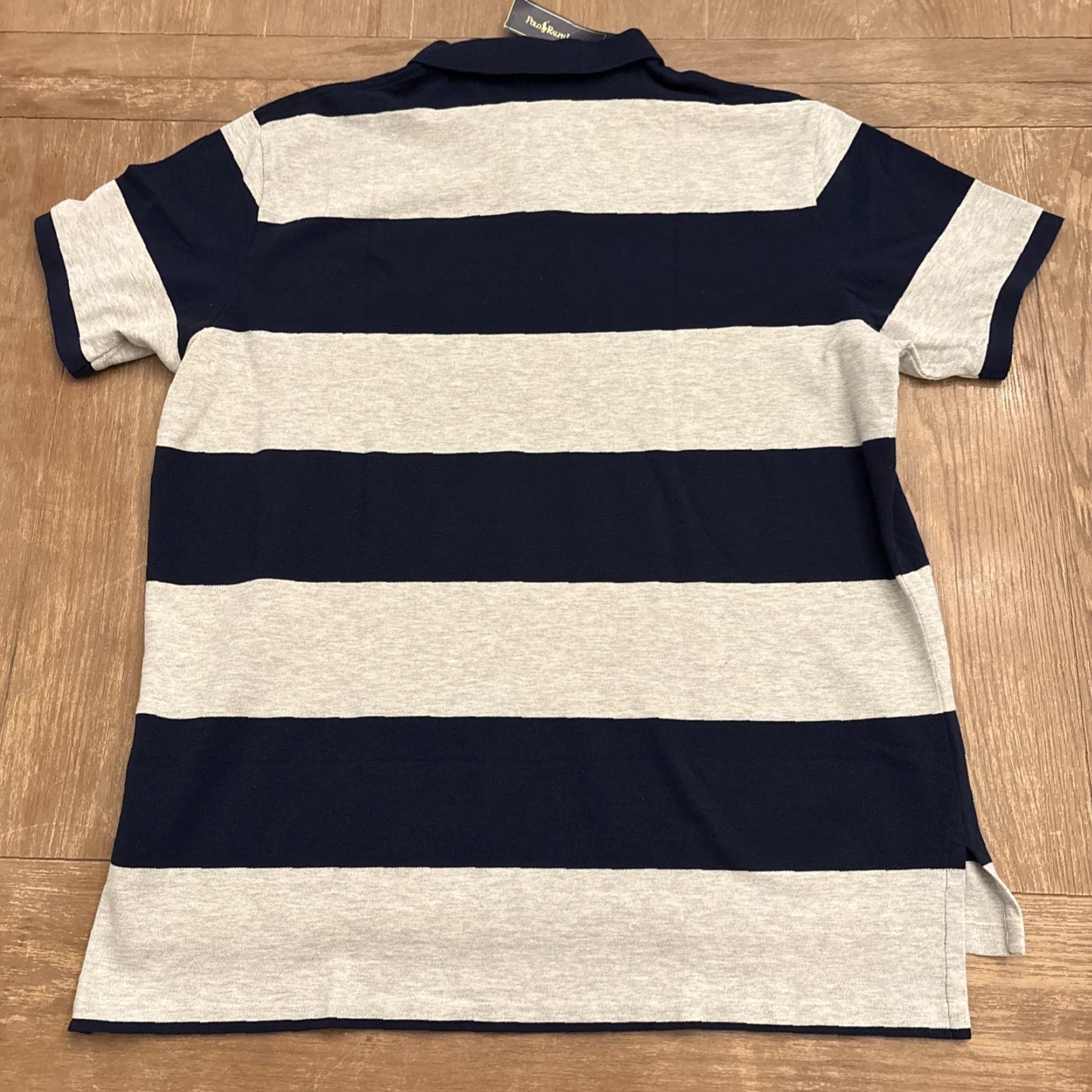 Ralph Lauren VINTAGE Ralph Lauren Polo Shirt Mens 2XL Blue Gray Striped Short Sleeve NWT Size US XXL / EU 58 / 5 - 4 Thumbnail