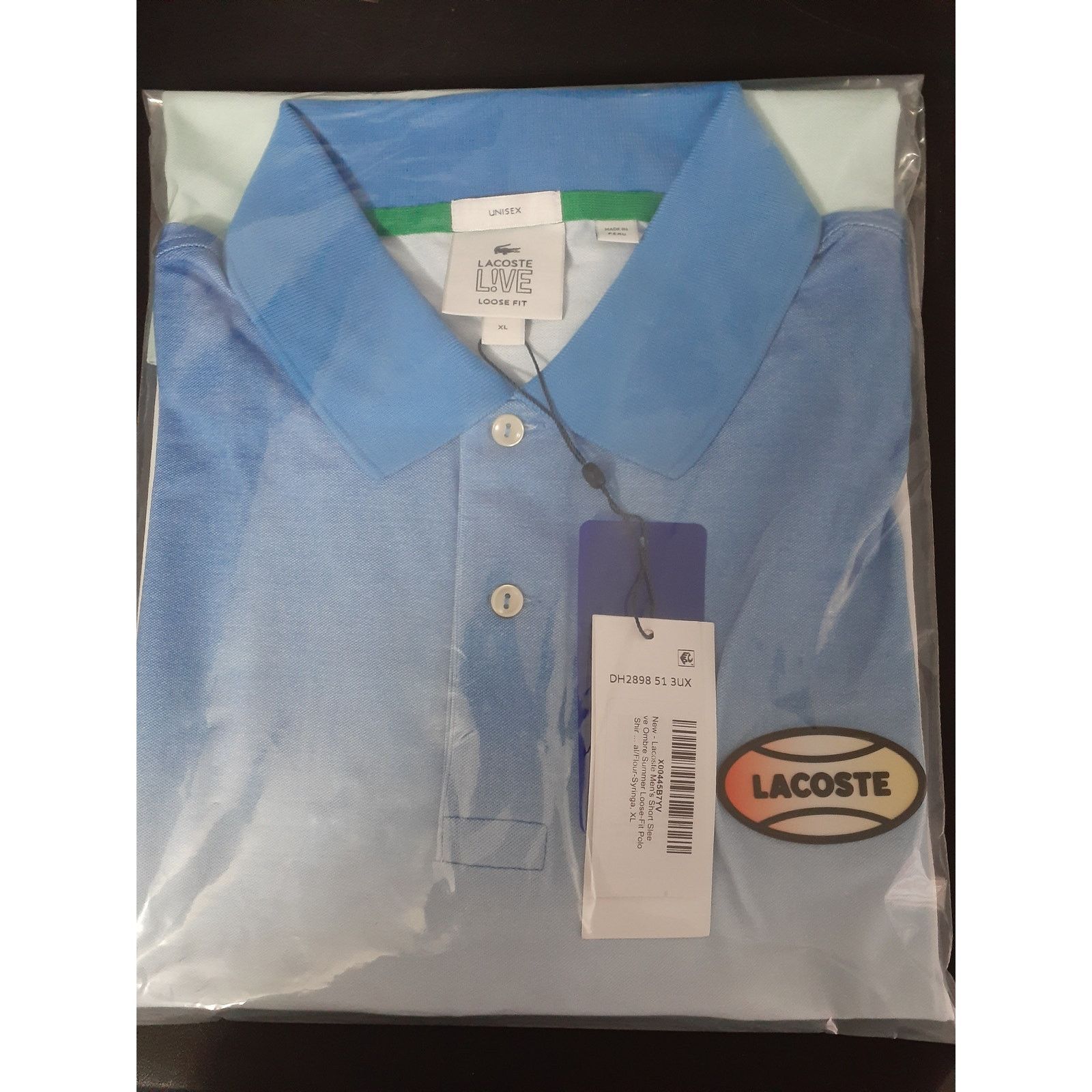 Lacoste Lacoste Men's Live Loose Fit Gradated Print Cotton Polo XL Size US XL / EU 56 / 4 - 2 Thumbnail