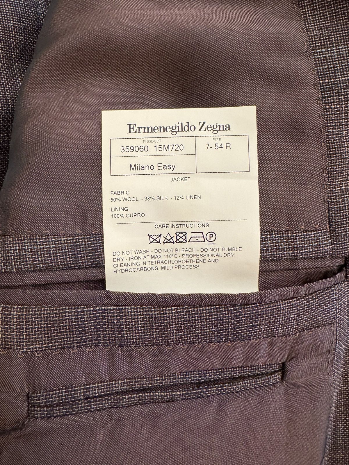 Ermenegildo Zegna Ermenegildo Zegna Milano Easy Wool Silk Linen Blazer (54R) Size 54R - 10 Thumbnail